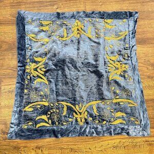 Velvet embroidered euro shams